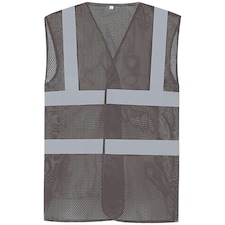 Yoko Unisex Adult Mesh Hi-Vis Vest - Grey - XL
