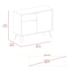 image 5 of Core Products Manhattan, Small Sideboard With 2 Doors & 1 Drawer H80cm x W99.2cm x D39cm Brown