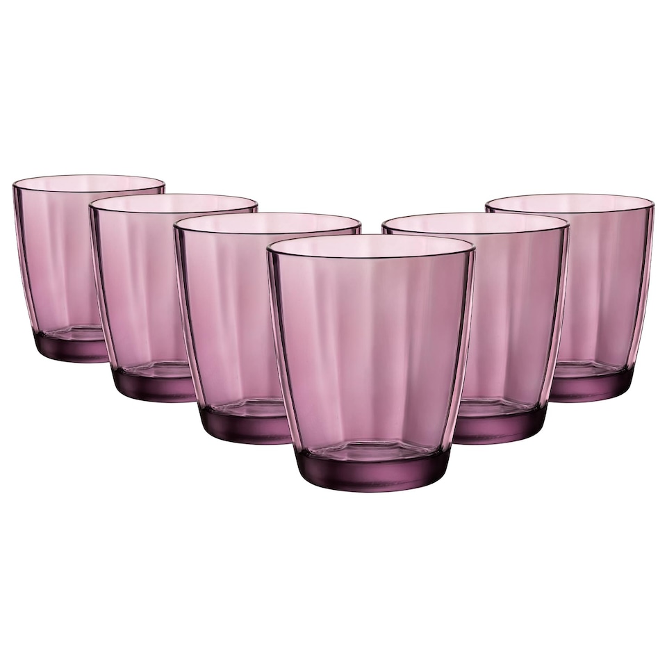 image 1 of Bormioli Rocco Pulsar Double Old Fashioned Glasses - 390ml - Purple - Pack of 6 | Purple | Purple