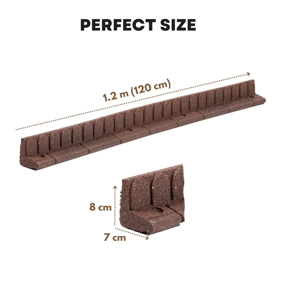 image 1 of Mower Edge Garden Border Edging Lawnmower Friendly 1.2m - Brown - Pack of 1