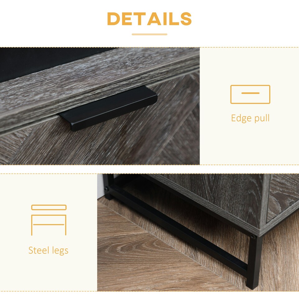 image 1 of HOMCOM Bedside Table, Sofa Side Table W/ Drawer and Shelf Living Room, Bedroom