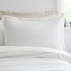 image 2 of Bianca Oxford Lace Trim 200 Thread Count Cotton Duvet Cover Set White | White | Single