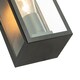 image 4 of Modern Rectangular Outdoor Lantern Wall Light in Matte Black with Clear Glass | Black