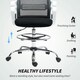 image 4 of HOMCOM Draughtsman Chair, Mesh Ergonomic Drafting Chair, Black Black