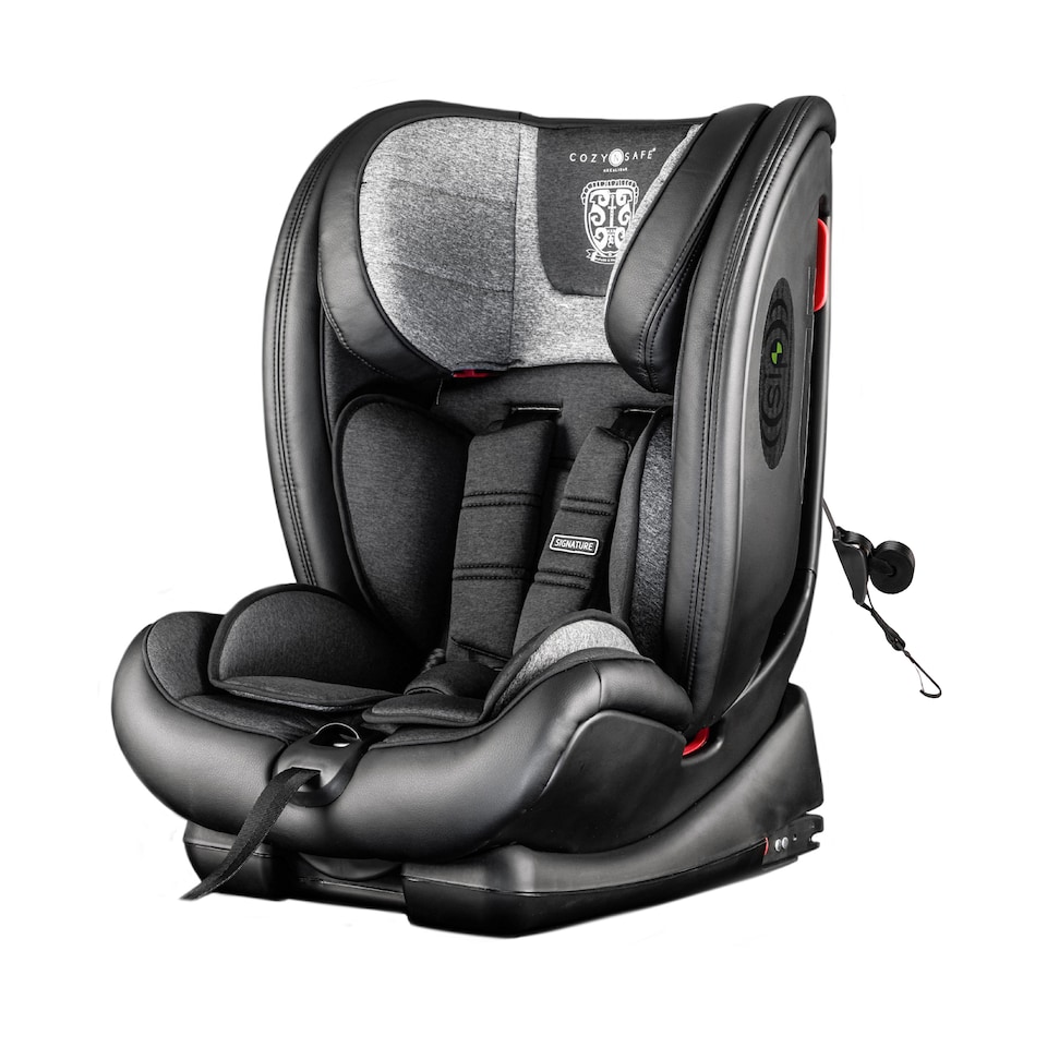 image 1 of Cozy N Safe Excalibur Car Seat Group 1/2/3 9-36kg, ISOFix & Top Tether, 25kg Harness, Convertible Baby Toddler Child Car Seat, Forward Facing High Back Booster, 9 Months to 12 Years (Graphite)