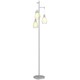 image 1 of HOMCOM Industrial 3-Light Floor Lamp Dimmable Standing Lamp, Silver Silver