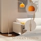 image 3 of HOMCOM Modern Standing Lamp with Shade & Foot Switch, Orange | Orange | Orange