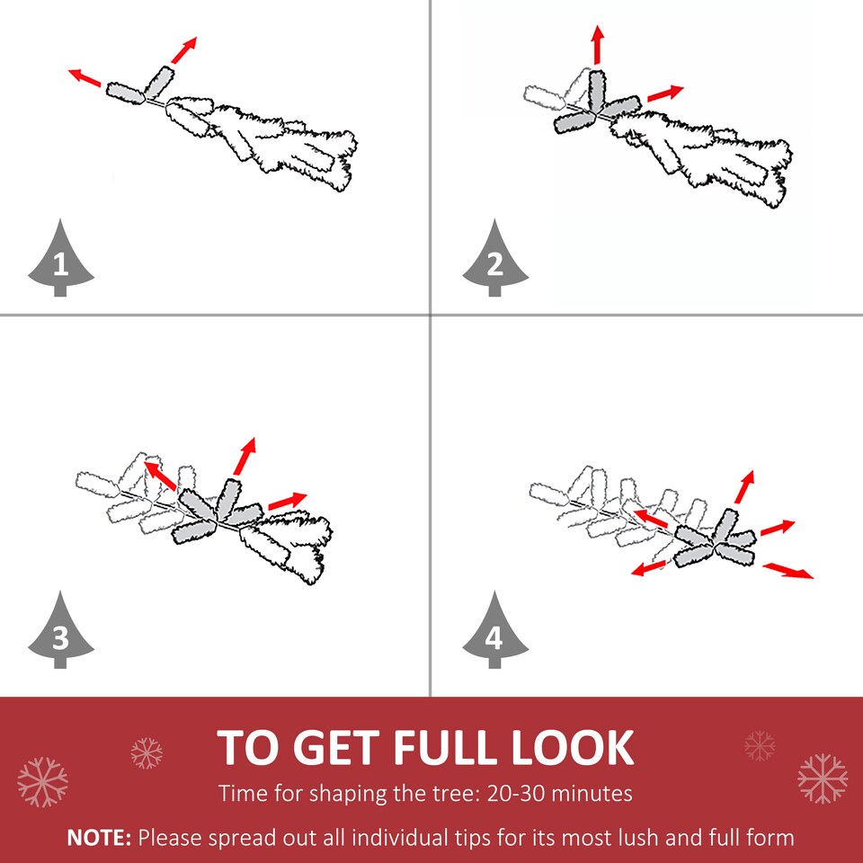 image 1 of HOMCOM 5FT PreLit Fibre Optic Artificial Christmas Tree Holiday Xmas Decor with Tree Topper MultiColour