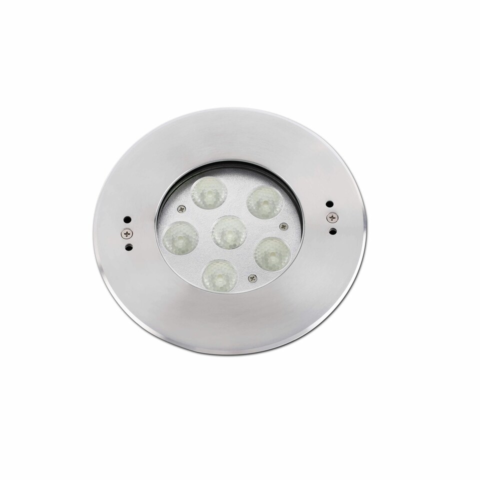 image 1 of Edel LED Outdoor Recessed Spotlight Matt Nickel IP68
