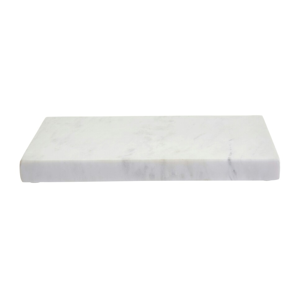 image 1 of Interiors By Premier White Marble Rectangular Chopping Or Serving Board, Durable Natural Stone Board For Kitchen Use