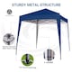 image 2 of MCC Direct 2X2 Pop up Blue Gazebo with Sides | Brown | Blue