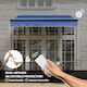 image 3 of Outsunny 2.5x2m Electric Awning w/ LED Light & Remote, Blue Blue