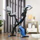 image 2 of HOMCOM 2-In-1 Folding Exercise Bike with 8-Level Magnetic Resistance Blue