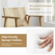 image 5 of COSTWAY Wooden Accent Chair Upholstered Arm Chair Brown