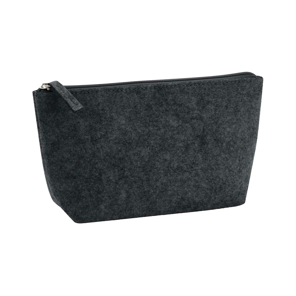 image 1 of Bagbase Felt Accessory Bag - Charcoal Melange - 19cm x 9cm x 18cm Grey