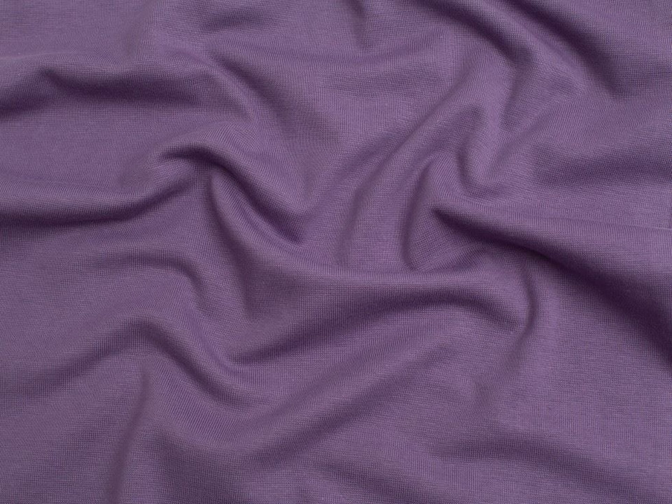 Minerva Core Range Purple Organic Tubular Ribbing Stretch Knit Fabric for Dressmaking, 70cm / 27" Wide - per metre