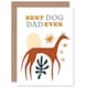 image 1 of Cute Greyhound Bright Boho Best Ever Dog Dad Father's Day Card