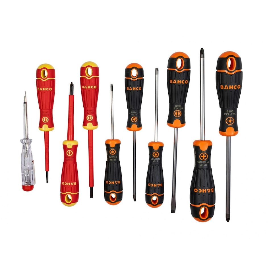 Bahco B219.110 Bahcofit Xl Screwdriver Set, 10 Piece - Multi Colour - One Size