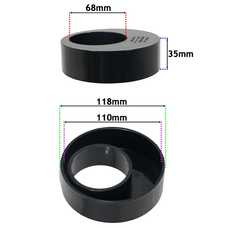 image 1 of SPARES2GO Gutter Down Pipe Drain Adaptor 68mm Rain Water to 110mm Underground Drainage Reducer