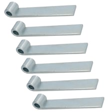 HD Strap Tailgate Straight Hinge for 12.5mm Pins 160mm Long Zinc Plated 6pc Silver