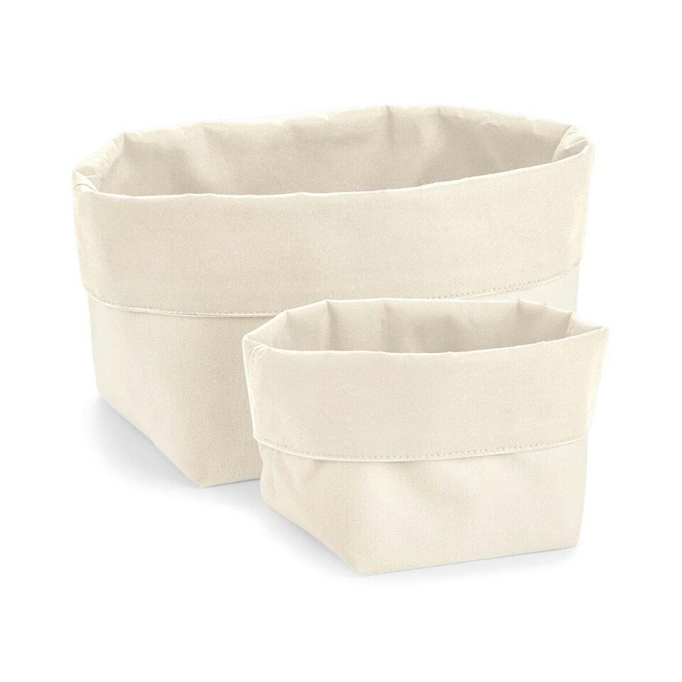 image 1 of Westford Mill Reversible Canvas Organiser - Natural - M Cream