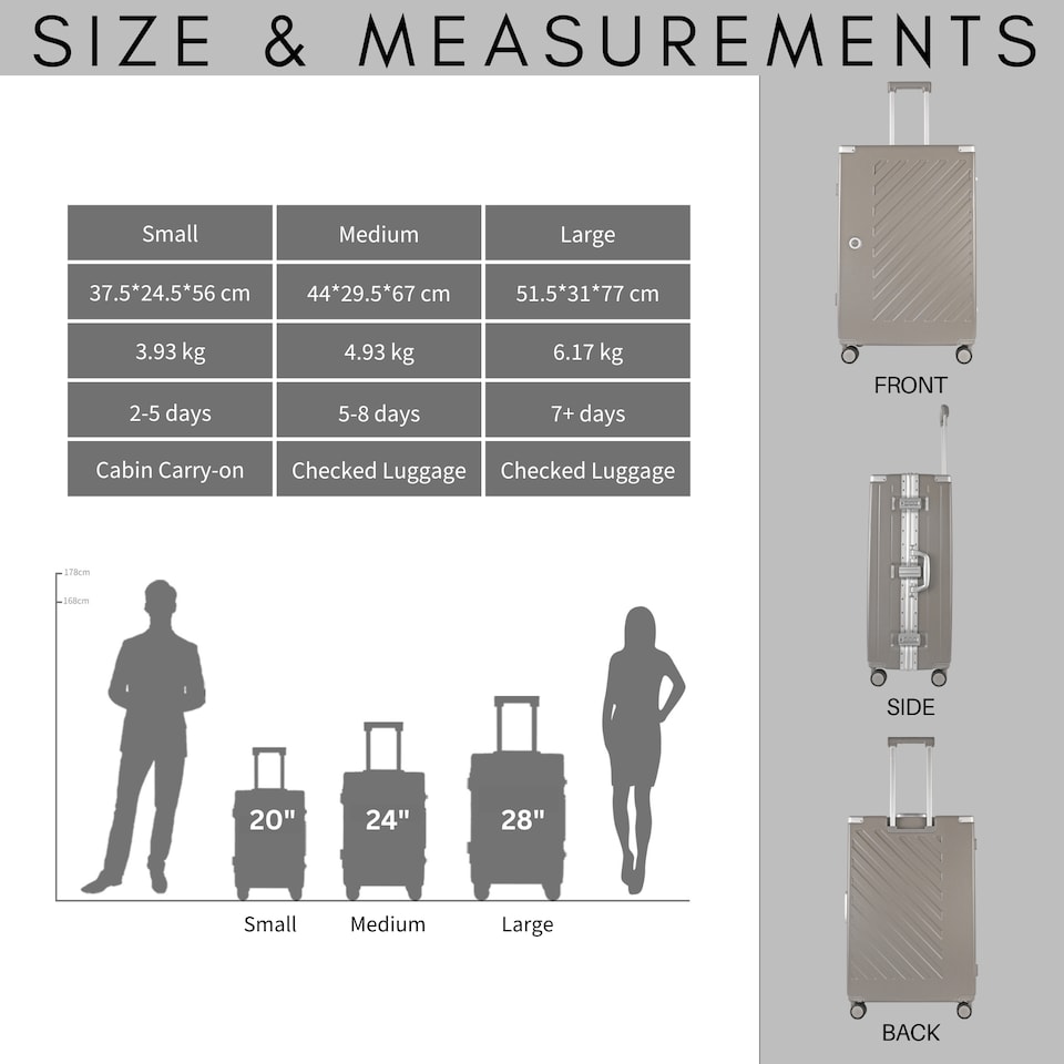 image 1 of Zipperless Suitcase Set, PC Hard Shell, Small & Large, TSA Lock