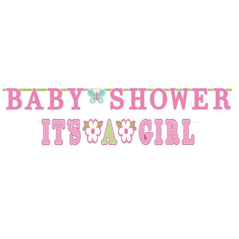 Amscan Its A Girl Baby Shower Bunting - Pink - One Size