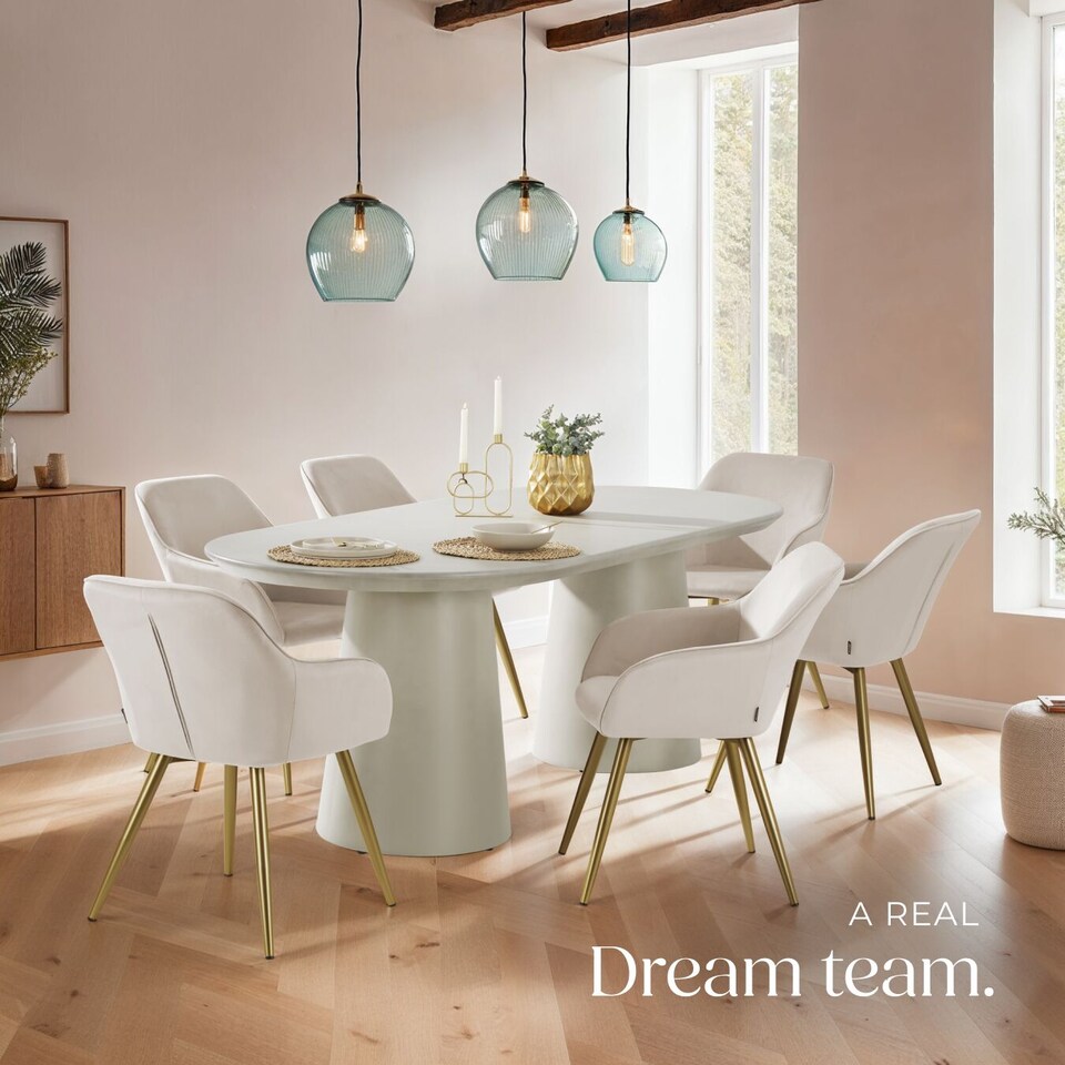 image 1 of Chair Marilyn with Velvet Cover, Gold Steel Legs and Plush Padding | Grey | taupe/gold | One Size | 2