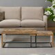 image 6 of Set Of 2 Nesting Tables Industrial Rustic Brown Brown