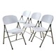 image 1 of Folding Chair Set Camping Party Picnic BBQ Garden Indoor Outdoor Chair Set White