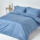 image 4 of Homescapes Air Force Blue Egyptian Cotton Flat Sheet 1000 Thread Count, King Blue | King