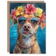 image 1 of Nova Scotia Tolling Retriever Vacation Woman Dog Flowers Birthday Card