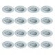 image 1 of Set of 16 - White GU10 Fixed Recessed Downlights White