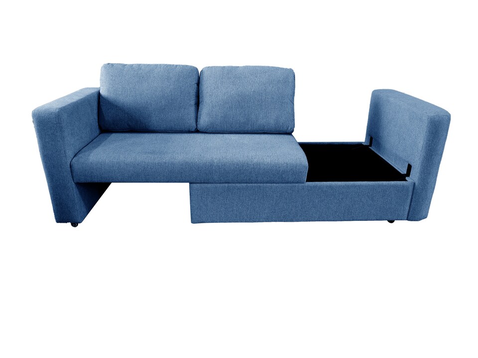 image 1 of The Brenta 2 Seater Slide Storage Sofa in Grey, Silver or Navy | Blue | One Size