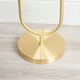 image 2 of ValueLights Chessy Asymmetric Ribbed Glass Gold Dual 2 Way Stem Floor Lamp with LED Bulbs