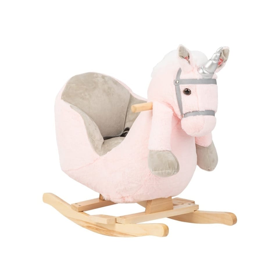 image 1 of Kikka Boo Rocking Toy With Seat Pink and Sound Unicorn