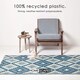 image 2 of Homescapes Outdoor Rug Luxury Waterproof Reversible Recycled, For Garden, Mia Aztec | Blue | Blue
