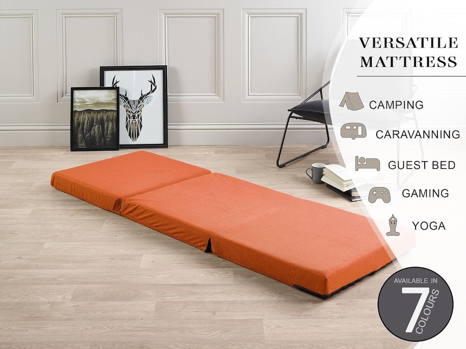 image 1 of Kids Futon Mattress 190 x 63cm | Foldable Floor Bed for Sleepovers