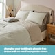 image 2 of Silentnight Summer Breeze 2.5 Tog Coverless Duvet and Pillowcase Set Cream | Taupe | Single