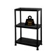 image 1 of 3 TIER PLASTIC STORAGE SHELVES SHELVING HOME GARAGE ORGANISER SHELF RACK