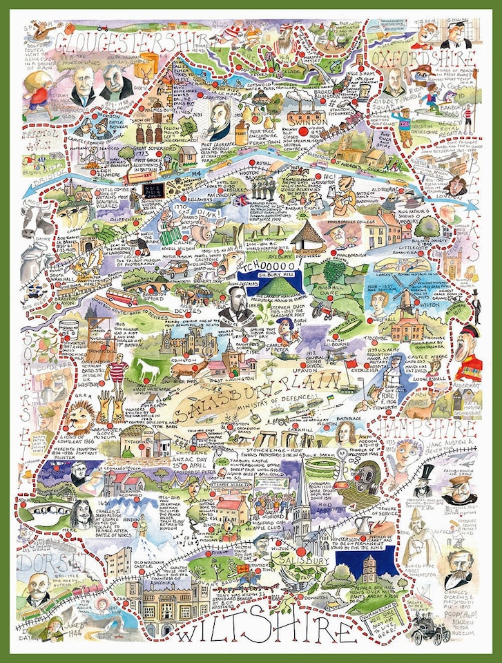 image 1 of Wiltshire- Tim Bulmer 1000 piece Jigsaw Puzzle