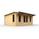 image 1 of 16ft x 12ft (4750mm x 3550mm) Horsforth "The Utah" 44mm Log Cabin With 3 Windows