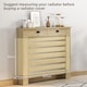 image 6 of HOMCOM Radiator Cover with Drawer, Horizontal Slat, 111cm, Oak