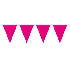 Yard Plastic Plain Bunting - Fuchsia - One Size