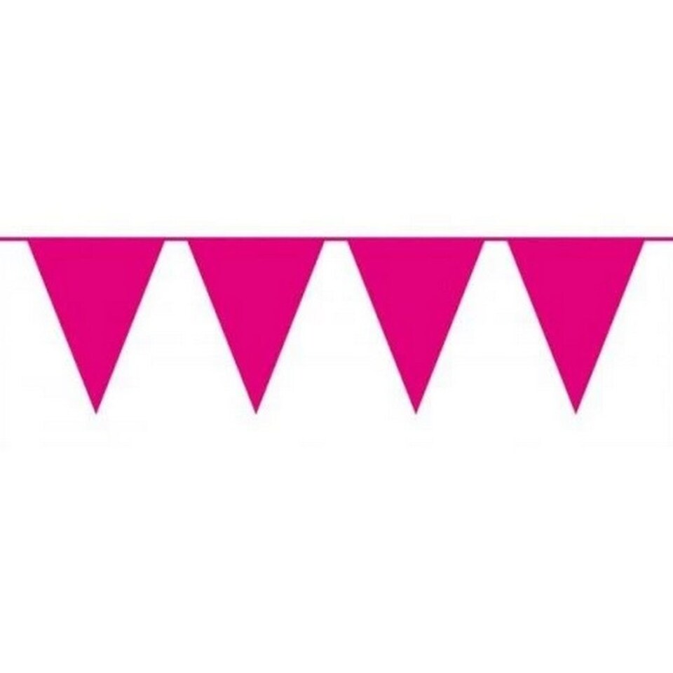 Yard Plastic Plain Bunting - Fuchsia - One Size