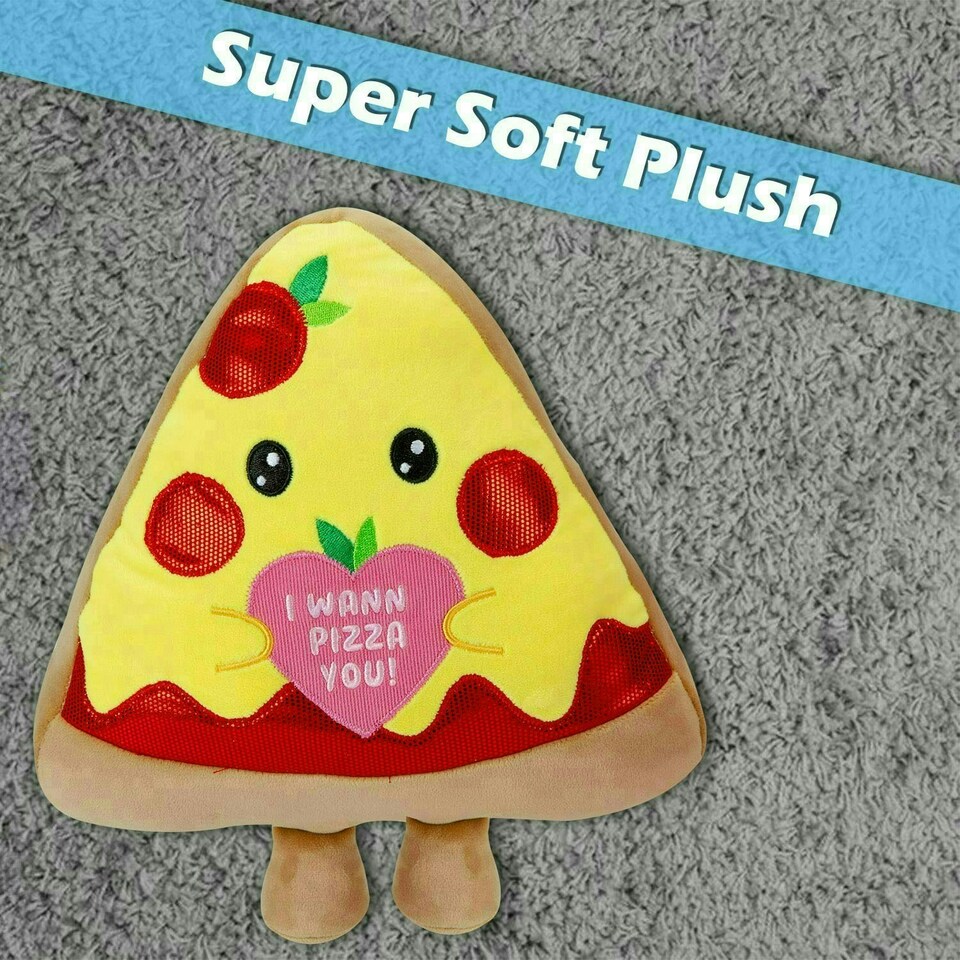 image 1 of Pizza Soft Toy Cute Plushie Huggable Cuddly Stuffed Toy 20cm Yellow