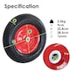 image 9 of 16 Inch Steel Rim Wheelbarrow Replacement Pneumatic Wheel Including Axle