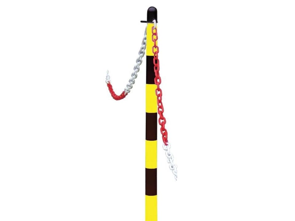 Faithfull Plastic Post For Chain - Yellow / Black