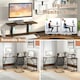 image 7 of COSTWAY L-shaped Desk Corner Computer Workstation Coffee Brown