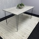image 3 of Modern Grey Rectangular Dining Table with Hairpin Legs  Compact Kitchen & Dining Room Table (L140) Grey